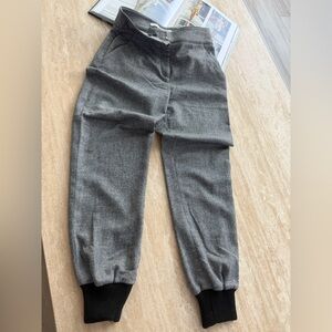 Veronica Beard Gray Joggers with Black Cuffs